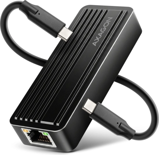 AXAGON USB-C síťový adaptér 10GbE s portem RJ-45, Realtek RTL8159, černý