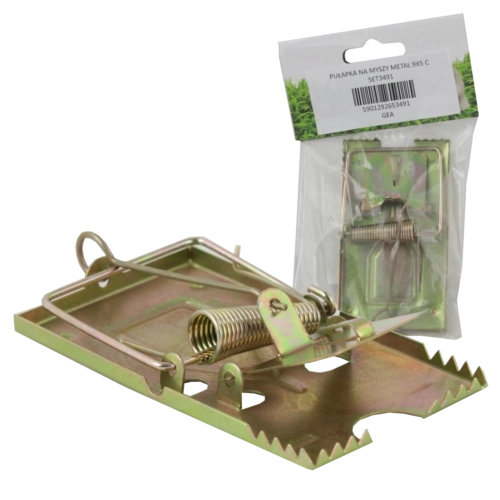 kovová past na myši 9 × 5 cm