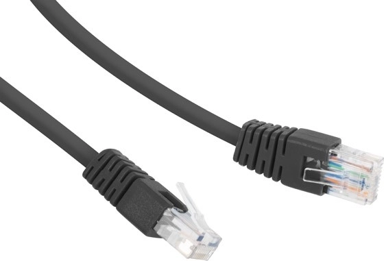Síťový patch kabel cat 6 utp 5 m černý