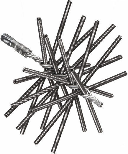 Komínový pružinový kartáč 180 mm, ocel, závit M12