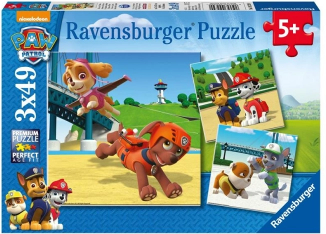 Ravensburger puzzle Tlapková patrola 3×49 dílků