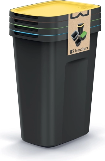 sada odpadkových košů pro třídění Compacta Q Flap Plus 4×35 l