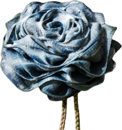 Koupelová houba ve tvaru růže - tmavě modrá