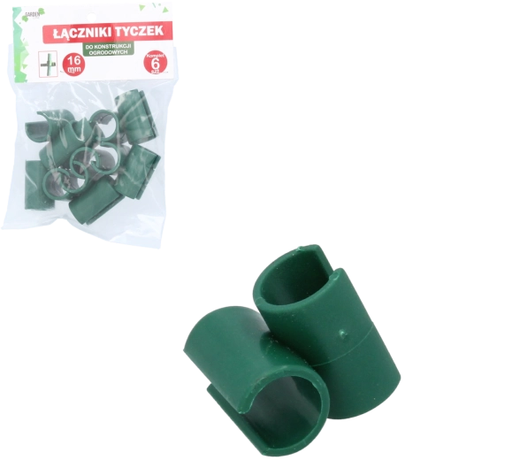 Sada 6 spojek na zahradní tyče 16 mm, tvar T