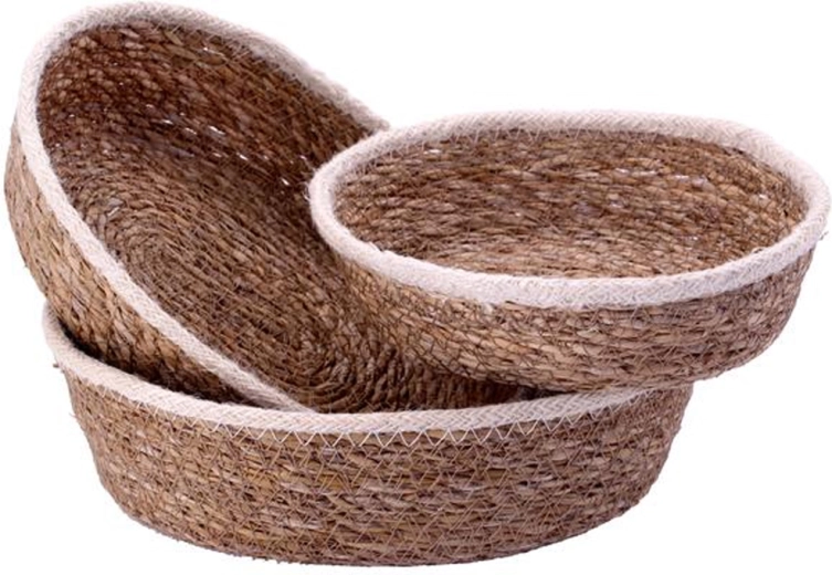 Sada košů z mořské trávy TORO, 3 kusy