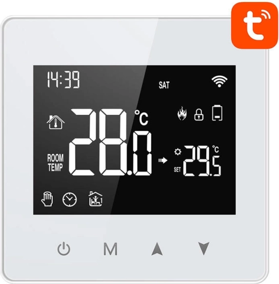 Chytrý termostat Avatto WT198 s Wi‑Fi a TUYA
