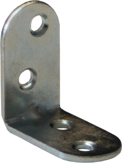 Montážní úhelník s prolisem 30 × 18 × 2 mm, pozinkovaný, bílý (15 ks)