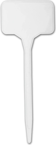 Plastové popisovací štítky k rostlinám 15 × 5,5 cm, bílé, 10 ks