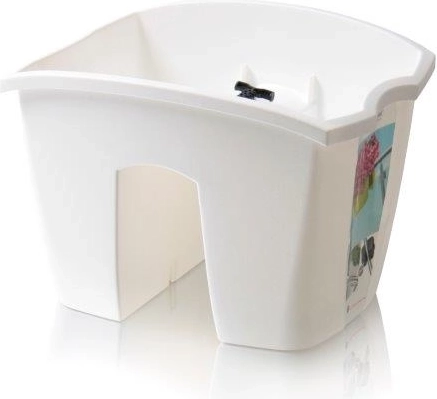 Truhlík na zábradlí Crown 24,2 cm – bílý