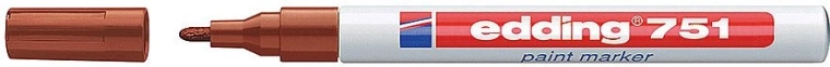Lakový popisovač edding 751 hnědý, 1–2 mm