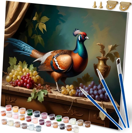 Malování podle čísel 40 × 50 cm – bažant, martvá příroda MASSIDO