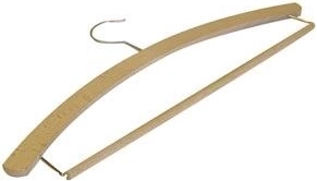 Dřevěné pánské šatní ramínko s otočným háčkem, voskované, velikost L