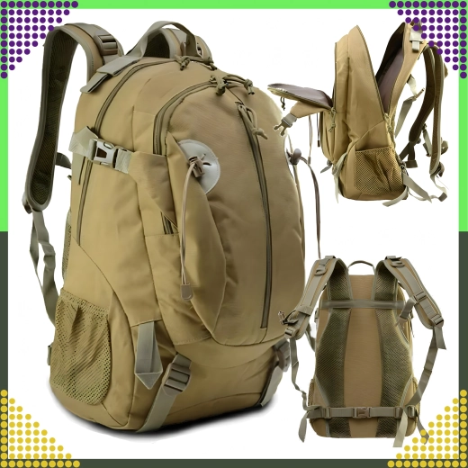 Turistický taktický batoh 30 l – khaki