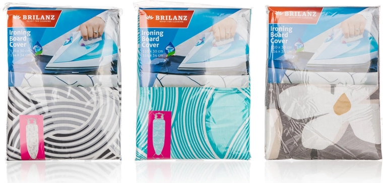 Potah na žehlicí prkno z bavlny, mix dekorů 110 × 30 / 114 × 34 cm