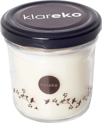 Přírodní vonná svíčka s vůní skořice a hřebíčku KLAREKO 80 g