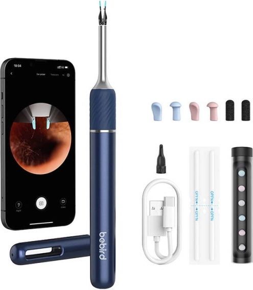 Chytrý otoskop s kamerou BEBIRD Note 5 modrý