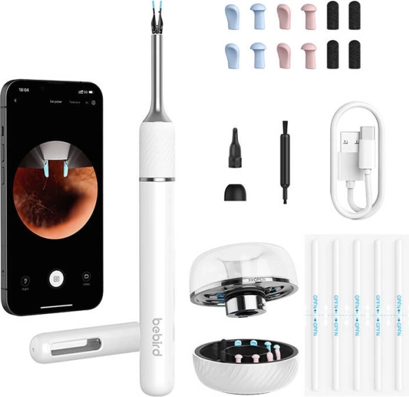 Bebird Note 5 Pro otoskop s kamerou na čištění uší – bílý