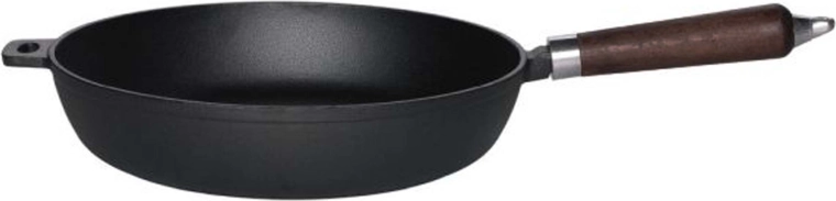 Litinová pánev Kitchisimo 28 cm s dřevěnou rukojetí