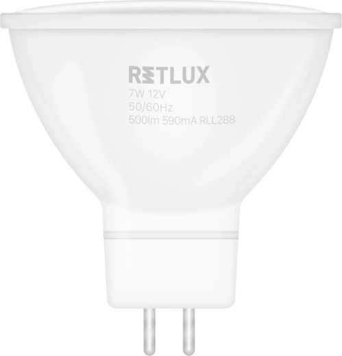 LED reflektorová žárovka RETLUX GU5,3 7 W 12 V teplá bílá