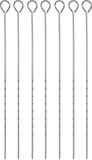 Grilovací jehly z nerezové oceli 31,5 cm – sada 6 ks