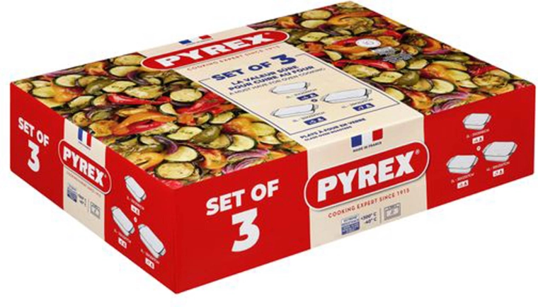 Sada skleněných pekáčů PYREX 2 l, 3 l a 4 l