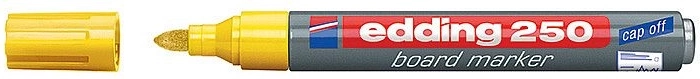 Popisovač na bílé tabule Edding 250, žlutý