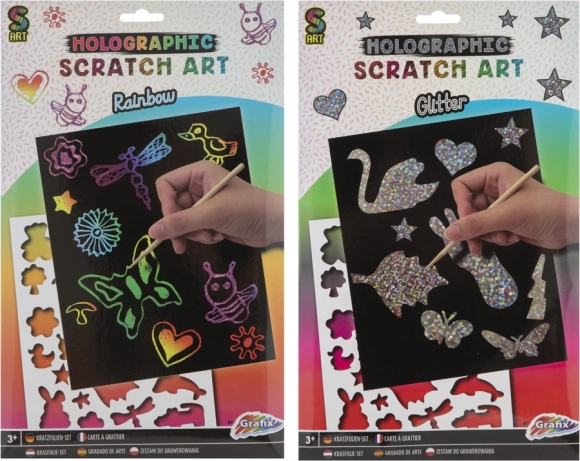 Vyškrabovací obrázek Duhový