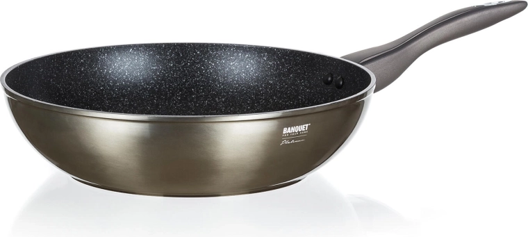 Wok pánev 28 cm METALLIC PLATINUM s nepřilnavým povrchem