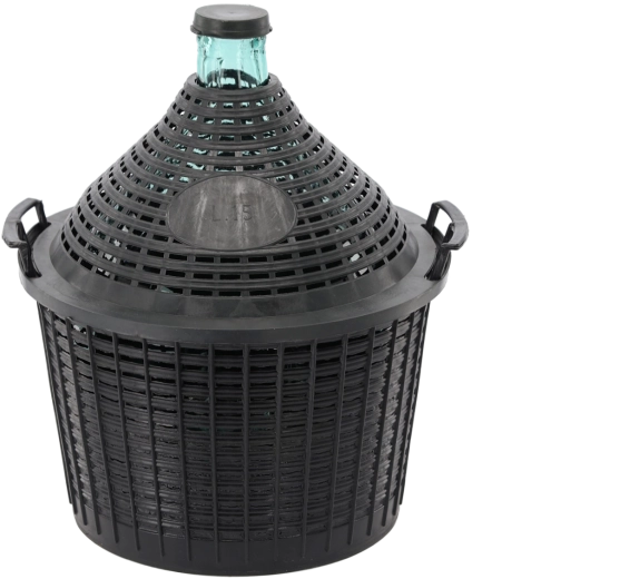 Skleněný demižon v koši 15 l