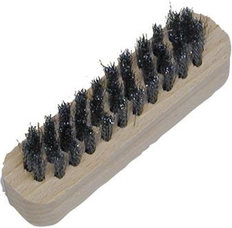 Kartáč na semiš se 3 řadami ocelových štětin