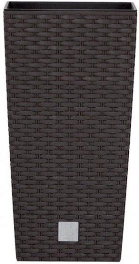 Květináč Rato Square tmavě hnědý 40 × 40 × 75 cm