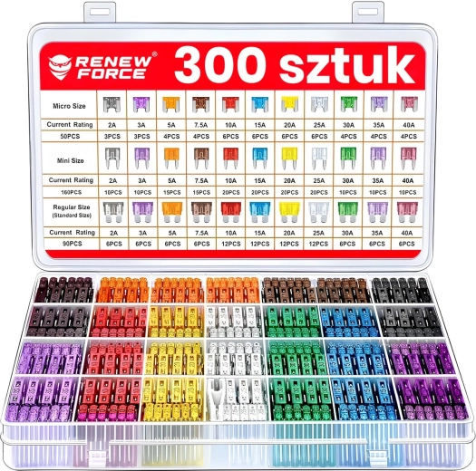 Sada automobilových pojistek 300 ks 2–40 A