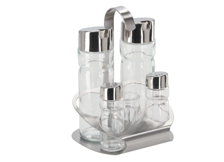 Sada kořenek 5dílná ze skla a nerezové oceli
