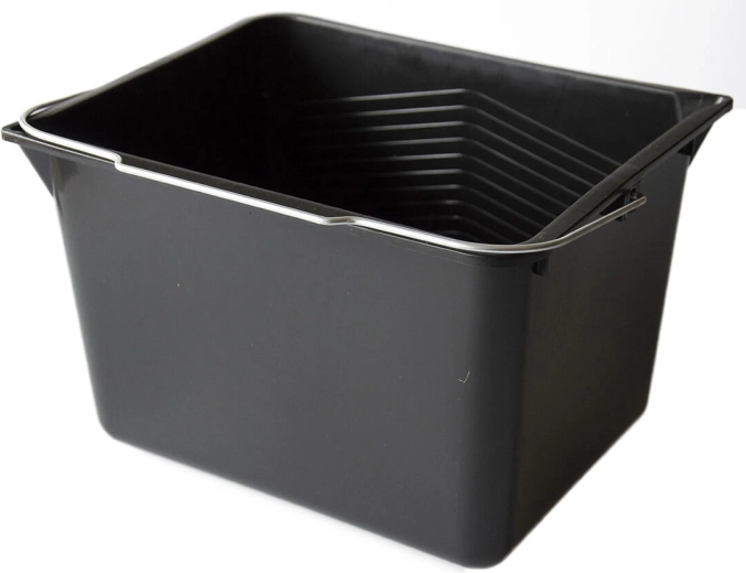 Malířské vědro na barvu 8 l obdélníkové, černé