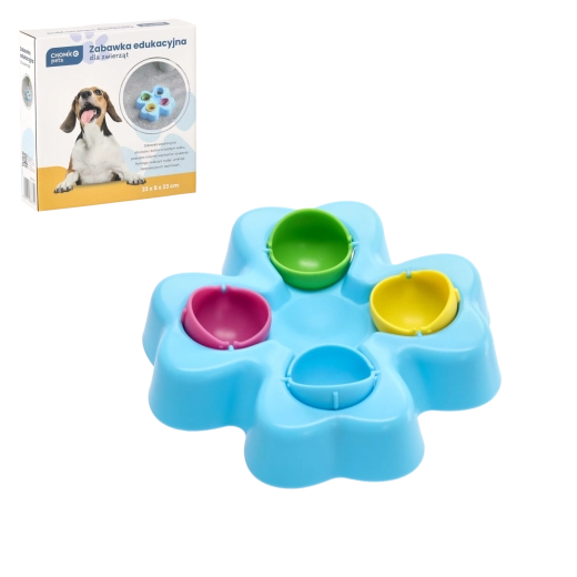 Interaktivní vzdělávací hračka pro psa a kočku s přihrádkami na pamlsky 23 × 23 × 8 cm
