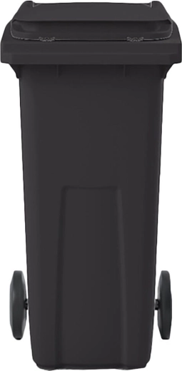 Venkovní černá popelnice na odpad 120 l z HDPE