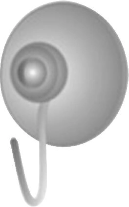 Bílé přísavky s háčkem, sada 2 ks