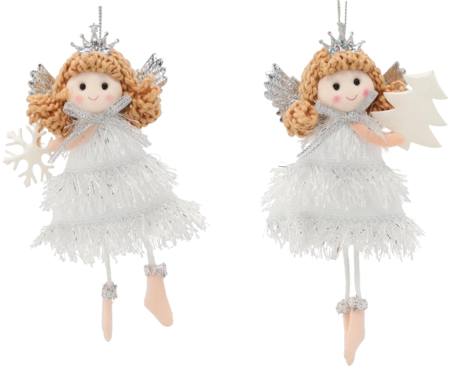 Vánoční závěsná ozdoba andílek 8 × 16 cm