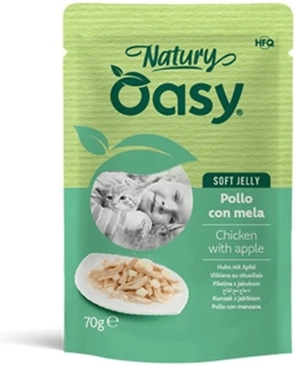 Oasy Natury Soft Jelly kuřecí s jablkem kapsička 70 g
