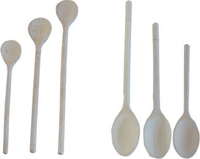 Sada kulatých dřevěných vařeček 3 ks 25–35 cm