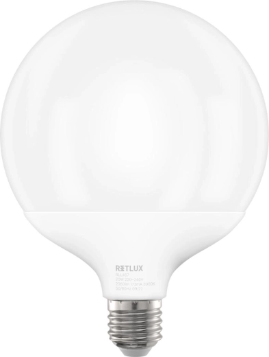 LED žárovka RETLUX Big Globe E27 20 W teplá bílá