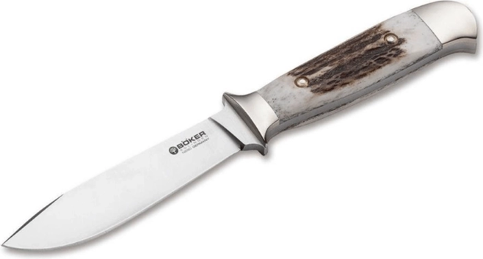 Lovecký nůž Böker Försternicker Stag s parohovou rukojetí, čepel 11 cm