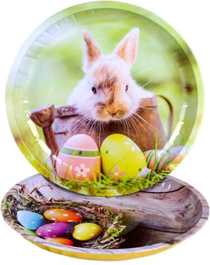 Plechový servírovací podnos TORO 26 cm s velikonočním motivem