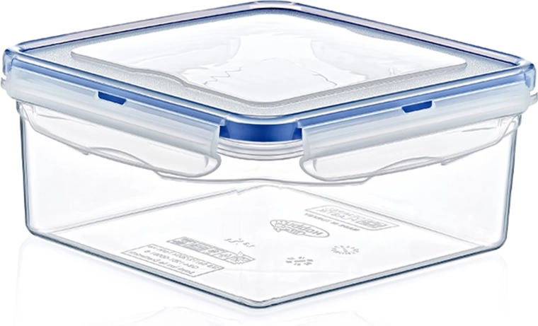 Čtvercový úložný box 1,3 l s hermetickým uzávěrem