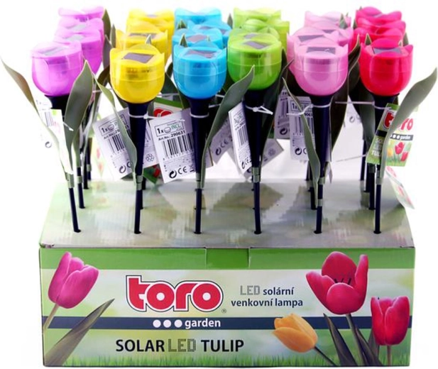 Solární LED lampa tulipán 30,5 cm