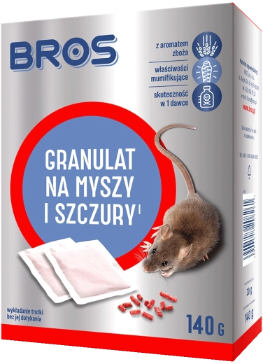 BROS granulát na myši a potkany 140 g