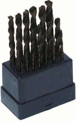Sada HSS vrtáků do kovu 1,0–10,0 mm s povlakem TiN, 19 dílů
