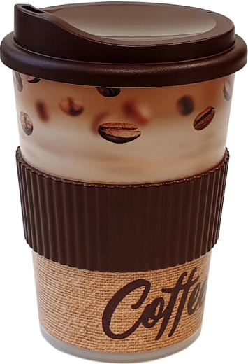 Kelímek s pítkem 0,4 l s manžetou PH Ekoline Coffee