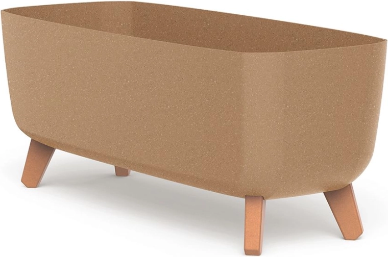 Květináč na nožkách Gracia Case Eco Wood 58 cm – samozavlažovací, naturo