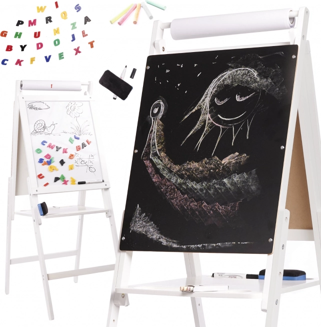 Velká oboustranná magnetická tabule s křídou